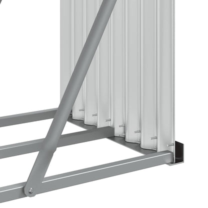 Log Holder Silver 180x45x100 cm Galvanised Steel