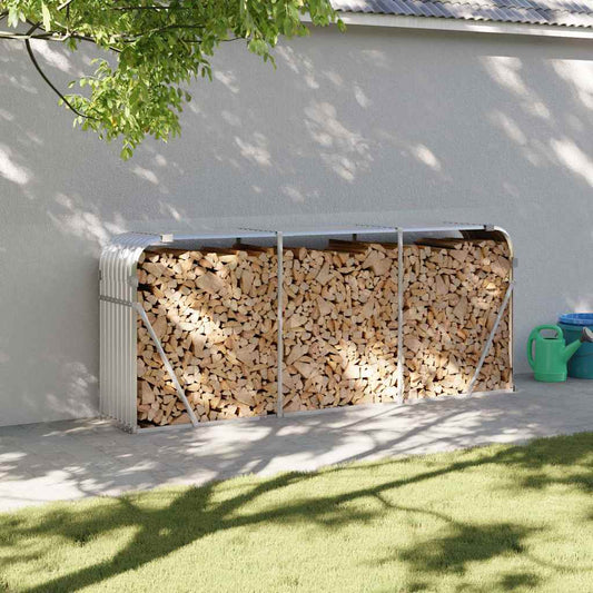 Log Holder Silver 234x45x100 cm Galvanised Steel