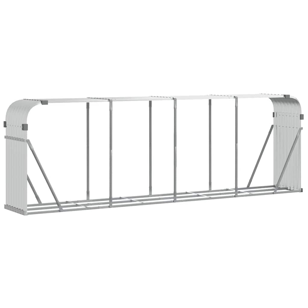 Log Holder Silver 300x45x100 cm Galvanised Steel