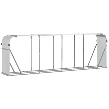 Log Holder Silver 300x45x100 cm Galvanised Steel