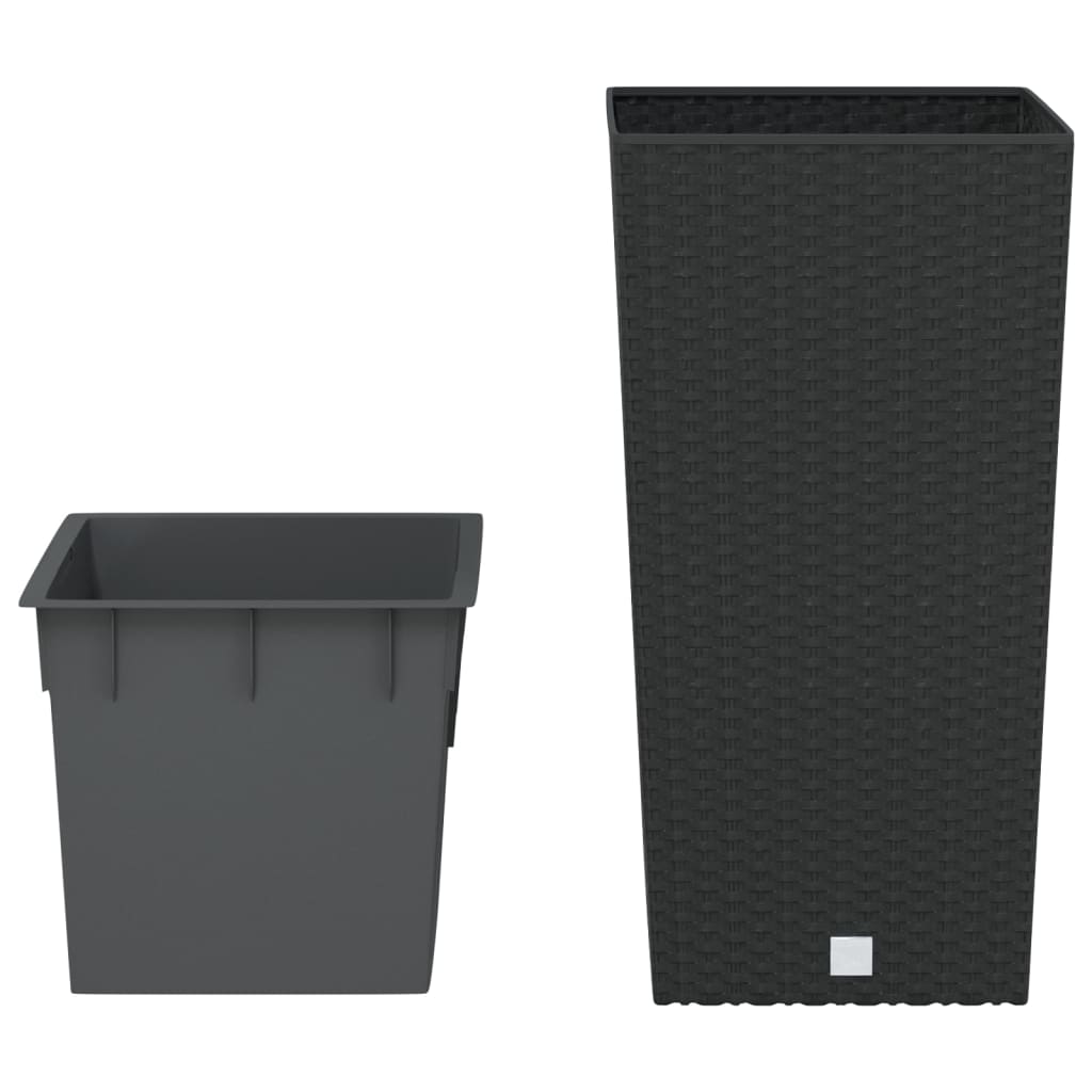 Planter with Removable Inner Anthracite 11 / 26.5 L PP Rattan