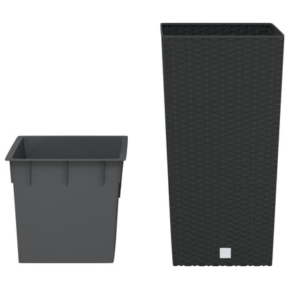 Planter with Removable Inner Anthracite 11 / 26.5 L PP Rattan