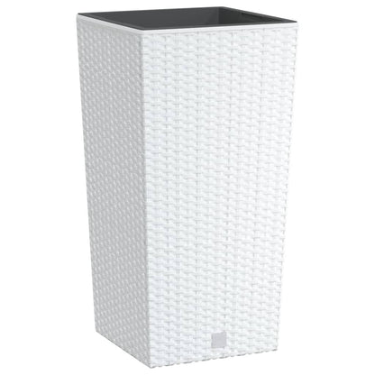 Planter with Removable Inner White 11 / 26.5 L PP Rattan