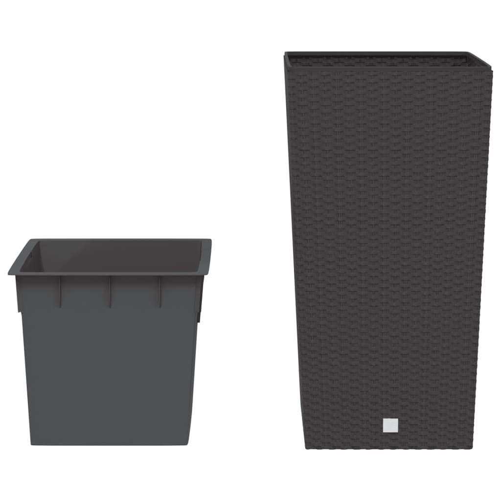 Planter with Removable Inner Brown 21 / 49 L PP Rattan