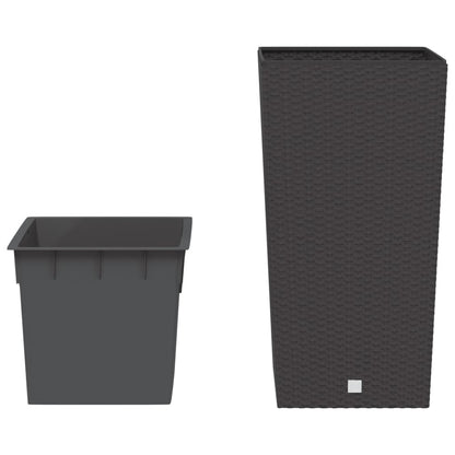 Planter with Removable Inner Brown 21 / 49 L PP Rattan