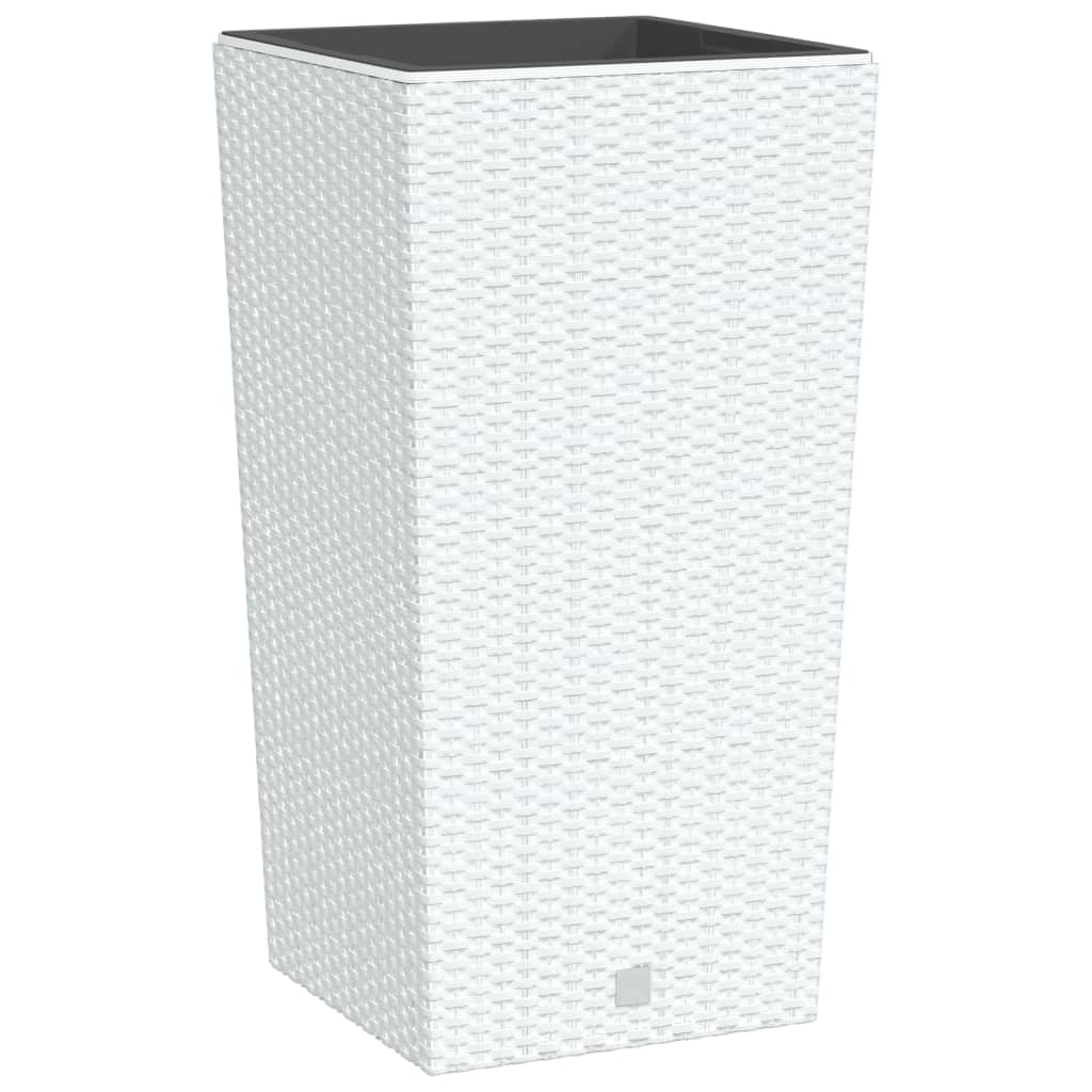 Planter with Removable Inner White 21 / 49 L PP Rattan