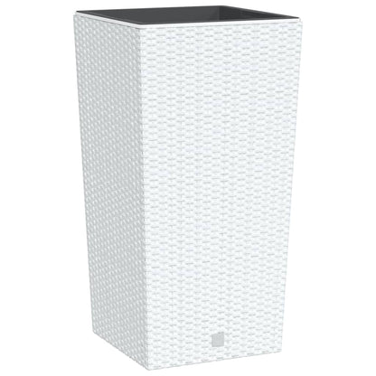 Planter with Removable Inner White 21 / 49 L PP Rattan