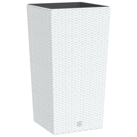 Planter with Removable Inner White 21 / 49 L PP Rattan