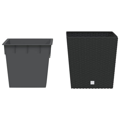 Planter with Removable Inner Anthracite 21 / 32 L PP Rattan