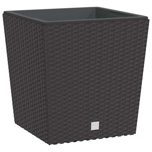Planter with Removable Inner Brown 21 / 32 L PP Rattan