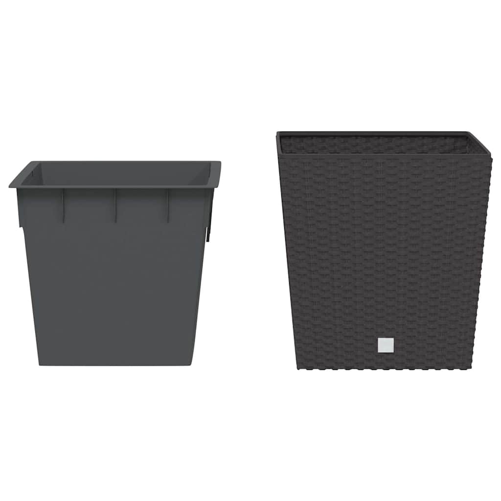 Planter with Removable Inner Brown 21 / 32 L PP Rattan