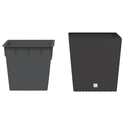 Planter with Removable Inner Brown 21 / 32 L PP Rattan