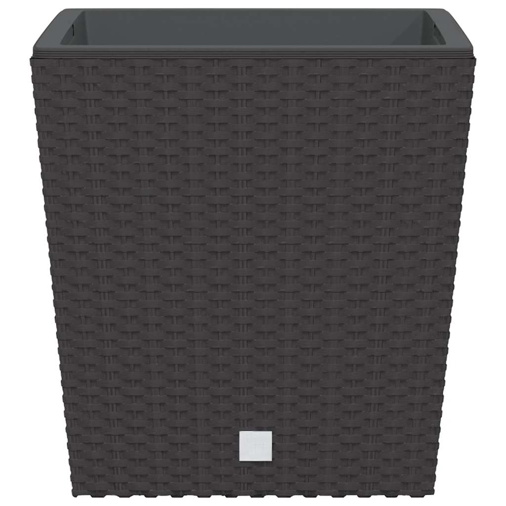 Planter with Removable Inner Brown 21 / 32 L PP Rattan