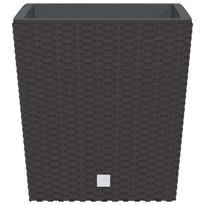 Planter with Removable Inner Brown 21 / 32 L PP Rattan
