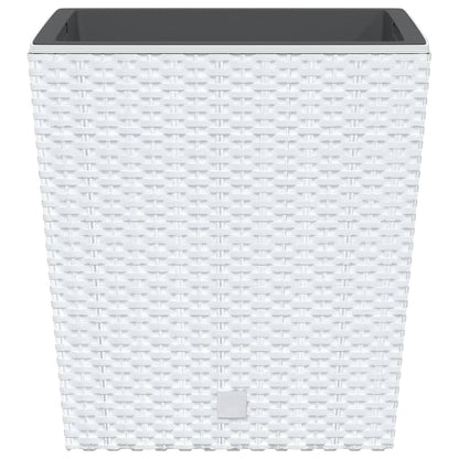 Planter with Removable Inner White 21 / 32 L PP Rattan