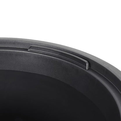 Planter with Removable Inner Anthracite 8/22 L PP Grooved Look
