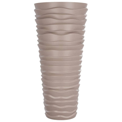 Planter with Removable Inner Mocha 18/45 L PP Grooved Look