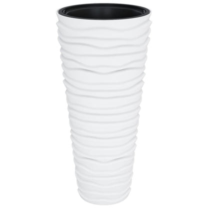 Planter with Removable Inner White 18/45 L PP Grooved Look