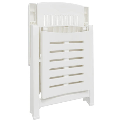 Sun Lounger | White | Plastic | Standard Sun Lounger Size | Foldable
