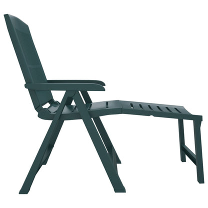 Sun Lounger | Green | Plastic | Standard | Foldable | Sun Lounger