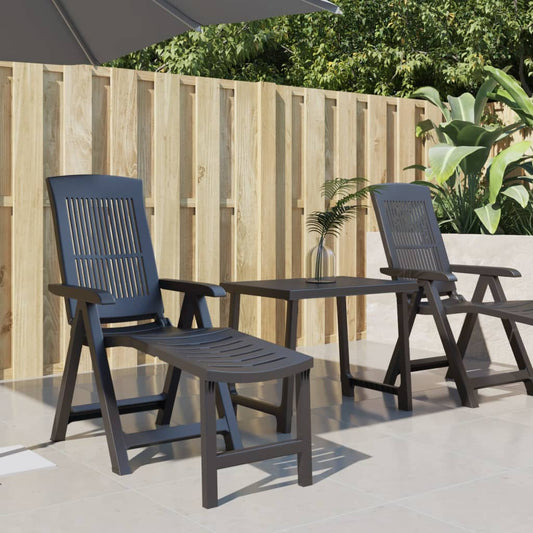 Sun Lounger | Anthracite | Plastic | Standard | Foldable