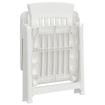 Garden Reclining Chair | Set of 2 | White | Polypropylene (PP) | Medium
