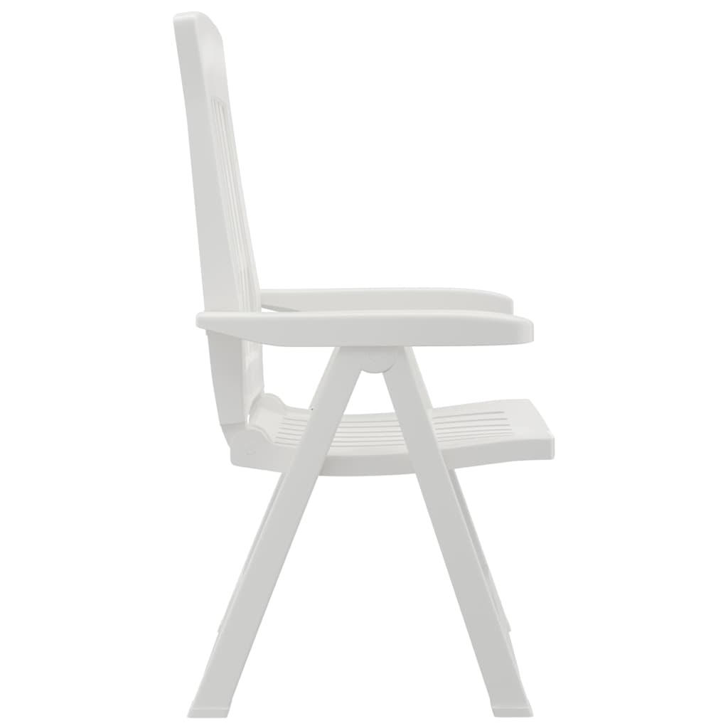 Garden Reclining Chair | Set of 2 | White | Polypropylene (PP) | Medium