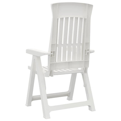 Garden Reclining Chair | Set of 2 | White | Polypropylene (PP) | Medium