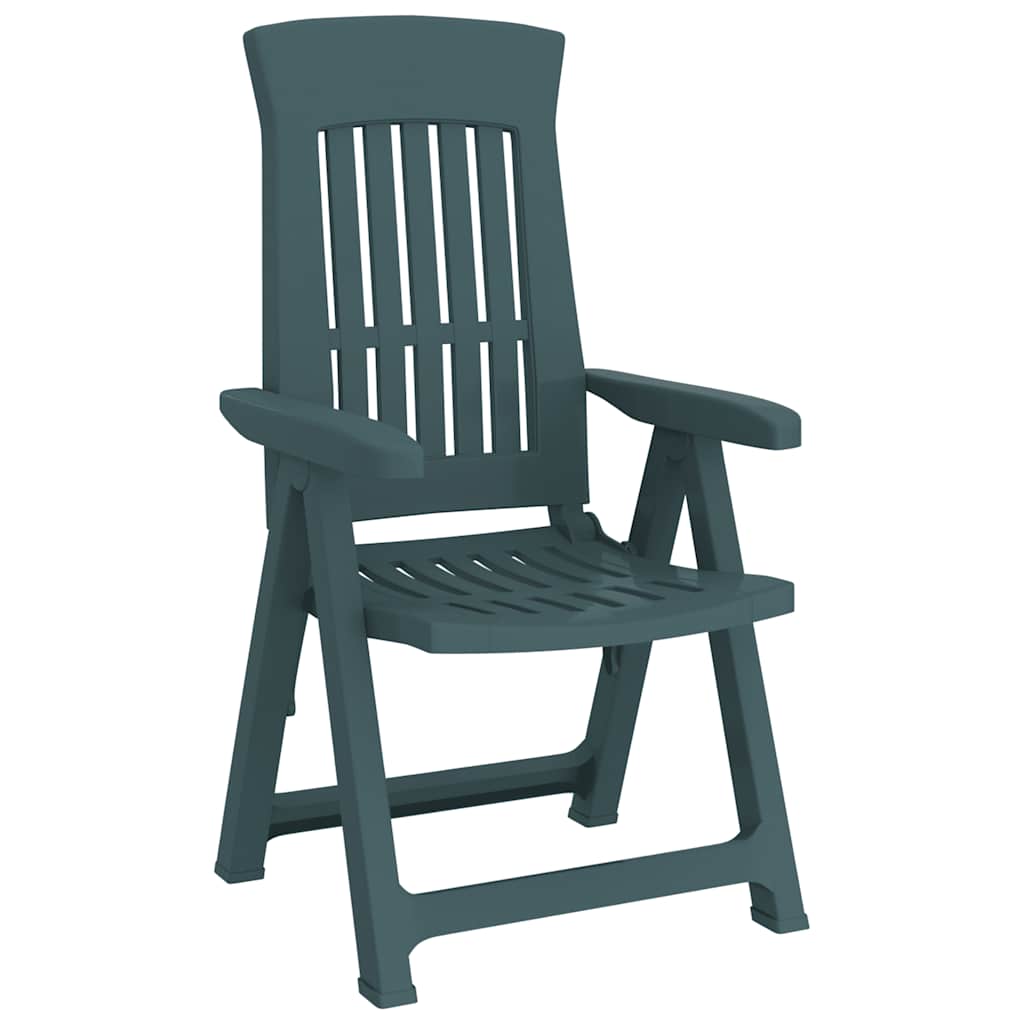 Garden Reclining Chair | Set of 2 | Green | Polypropylene (PP) | Medium