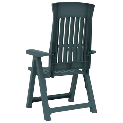 Garden Reclining Chair | Set of 2 | Green | Polypropylene (PP) | Medium