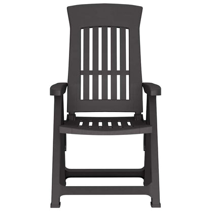 Garden Reclining Chair | Set of 2 | Anthracite | Polypropylene (PP)