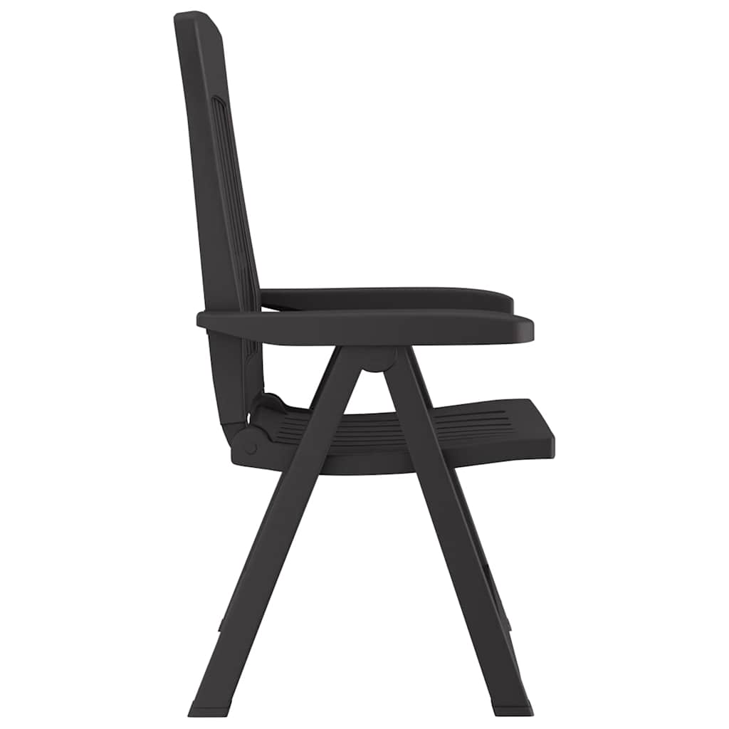 Garden Reclining Chair | Set of 2 | Anthracite | Polypropylene (PP)