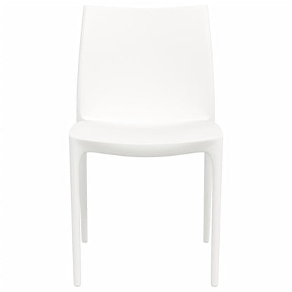 Garden Chair | Set of 2 | White | Polypropylene | Medium | Stackable