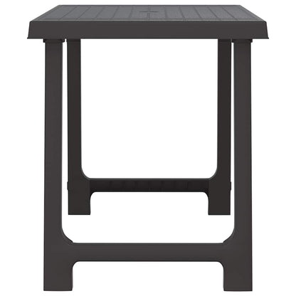 Camping Table Anthracite 79x56x64 cm PP Wooden Look