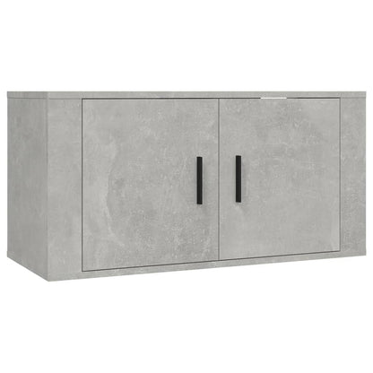 2 Piece Wall-mounted TV Cabinet Set Concrete Grey 80x34,5x40 cm