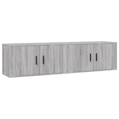 2 Piece Wall-mounted TV Cabinet Set Grey Sonoma 80x34,5x40 cm