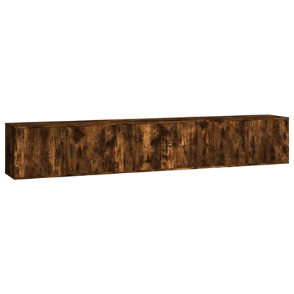 3 Piece Wall-mounted TV Cabinet Set Smoked Oak 80x34,5x40 cm