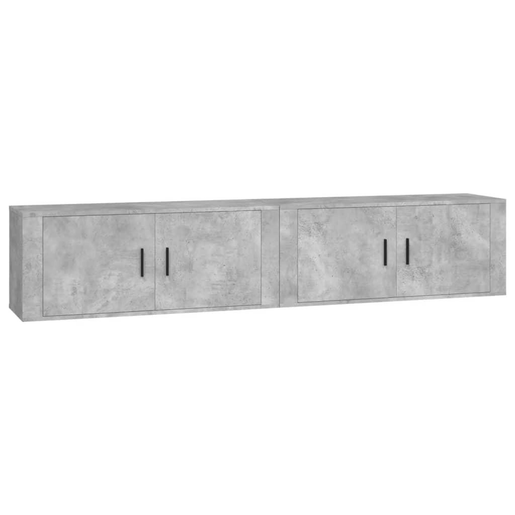 Wall-mounted TV Cabinets 2 pcs Concrete Grey 100x34.5x40 cm