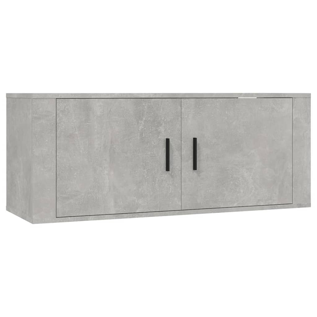Wall-mounted TV Cabinets 2 pcs Concrete Grey 100x34.5x40 cm