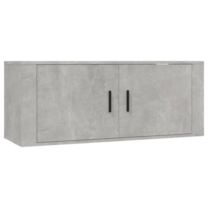 Wall-mounted TV Cabinets 2 pcs Concrete Grey 100x34.5x40 cm