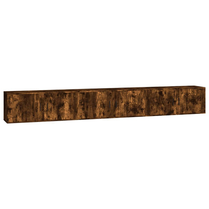 3 Piece Wall-mounted TV Cabinet Set Smoked Oak 100x34,5x40 cm