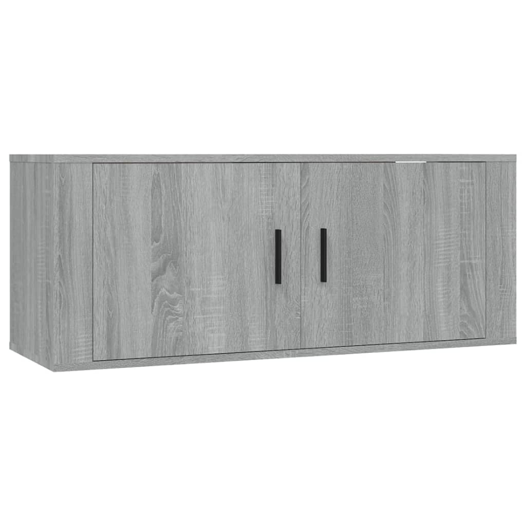 Wall-mounted TV Cabinets 3 pcs Grey Sonoma 100x34.5x40 cm