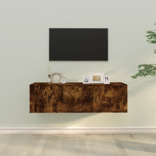 2 Piece TV Cabinet Set Smoked Oak Engineered Wood