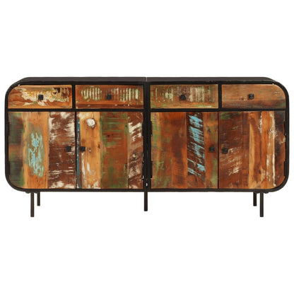 Sideboard 140x35x70 cm Solid Wood Reclaimed and Metal