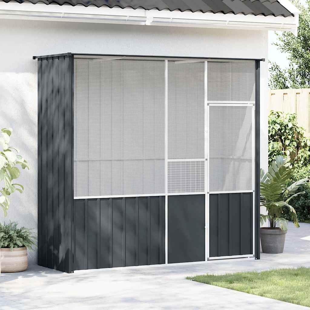 Bird Cage Anthracite 215x78x200 cm Galvanised Steel