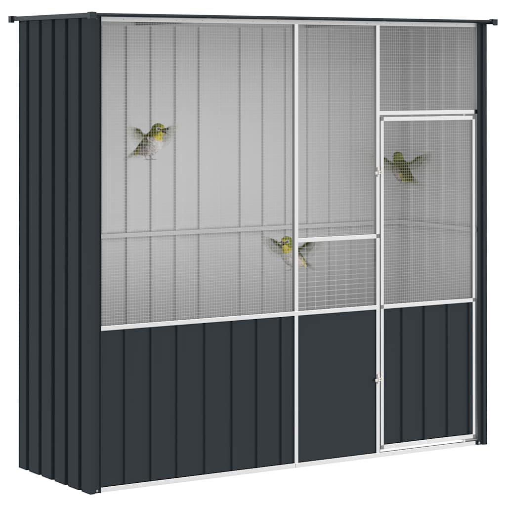 Bird Cage Anthracite 215x78x200 cm Galvanised Steel