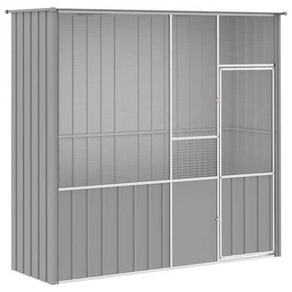 Bird Cage Grey 215x78x200 cm Galvanised Steel