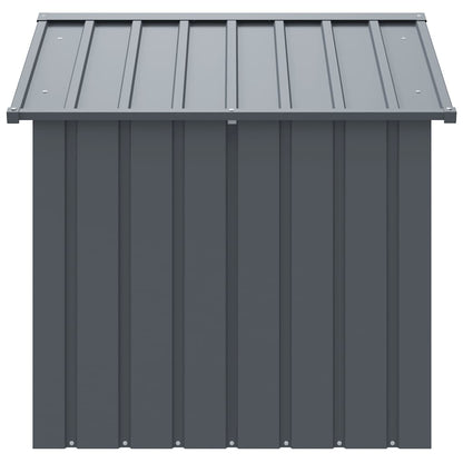 Dog House with Roof Black 117x103x102 cm Galvanised Steel