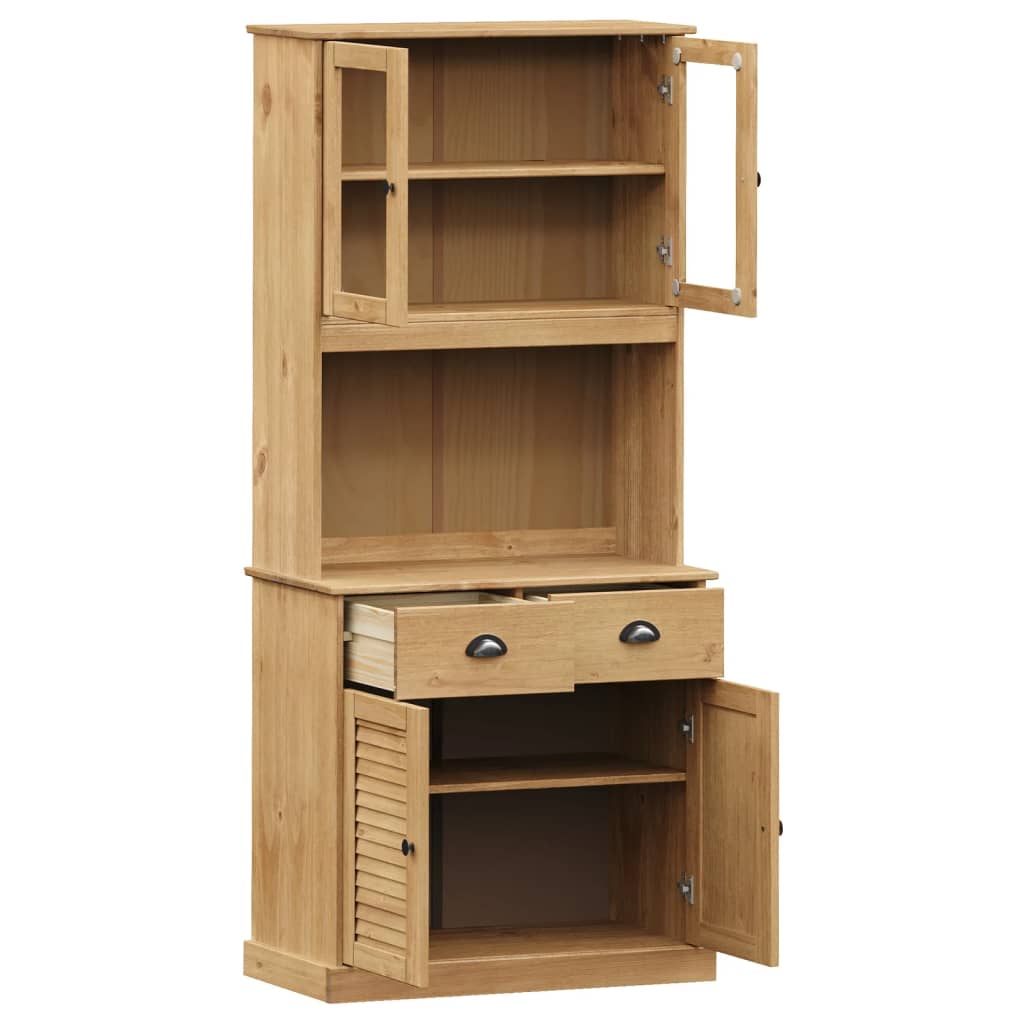 Highboard "VIGO" 78x40x175 cm Solid Wood Pine