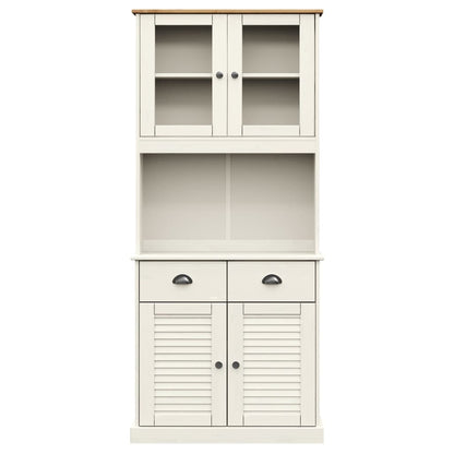 Highboard VIGO White 78x40x175 cm Solid Wood Pine